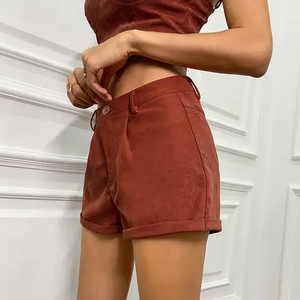 กางเกงกีฬาขาสั้นผ้าสแปนเด็กซ์เอวสูงสำหรับผู้หญิงมีโลโก้ออกแบบได้ตามต้องการลวดลายของนักขี่จักรยานผ้าสแปนเด็กซ์สำหรับเล่นโยคะฤดูร้อน - Product Image 3