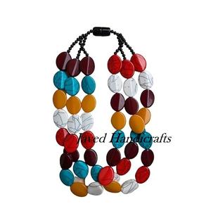 New Styla Hot Resin Beads Artesanía Moda Resina joyería Collares para mujeres Collar de resina disponible a precio para exportación - Product Image 2