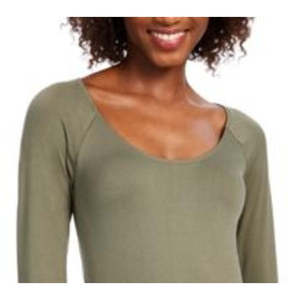 Body intero da donna Bar III verde con scollo rotondo, taglie forti, in raso aderente con stampa sexy per l'estate - Product Image 2