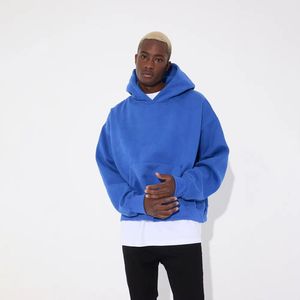 Sweats à capuche musculaires de haute qualité pour hommes, mode décontractée, vente en gros en vrac personnalisée, tricotée brodée, unie, imperméable - Product Image 2
