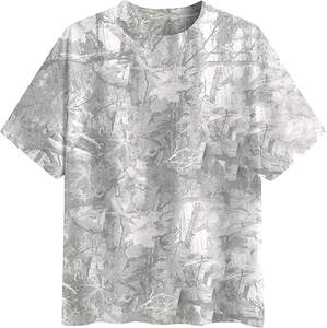 Camiseta de camuflaje extragrande para hombres y mujeres, camiseta con estampado de hoja de arce, ropa de calle, top informal de manga corta de verano - Product Image 6