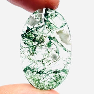 Cabujón de piedras preciosas sueltas de alto grado de ágata de musgo natural para accesorios de joyería a precio mayorista - Product Image 1