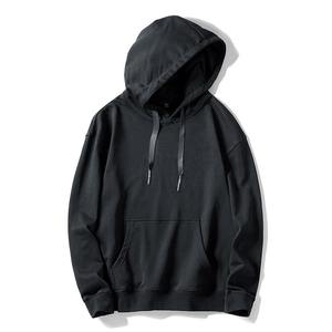 Sweats à capuche unis 100% coton polaire à manches longues tenue décontracté sweats à capuche respirants pour hommes vêtements de rue à manches longues RRI-MH-17 - Product Image 2