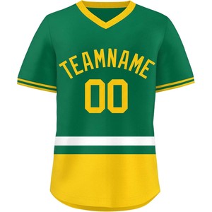 Jersey de béisbol de alta tecnología personalizado con cuello en V tela de malla de secado rápido camisa de softbol ajuste juvenil aparejos bordados sarga DISEÑO DE EE. UU. - Product Image 4
