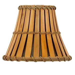 购买传统设计的木制彩色竹灯罩用于装饰用途印度制造最低价格