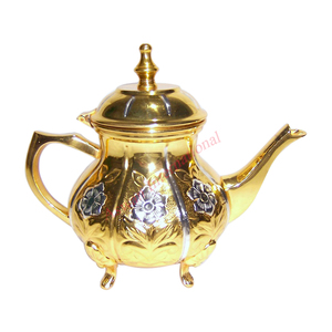 Juegos de té de café de latón de la más alta calidad de primera calidad hechos a mano diseño de escritura de cobre árabe precio atractivo Metal - Product Image 2