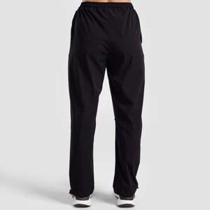 Pantalones Cargo Casuales con Cintura Elástica, Talla XL, Color Negro, para Deportes, Entrenamiento, Gimnasio, con Cierre, Pliegues, Tejido Plano, Corte Recto - Product Image 2
