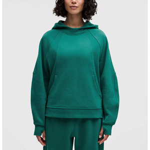 OEM/ODM Otoño/Invierno ropa casual 100% algodón 2 uds chándal de mujer logotipo bordado personalizado transpirable sólido de talla grande - Product Image 3