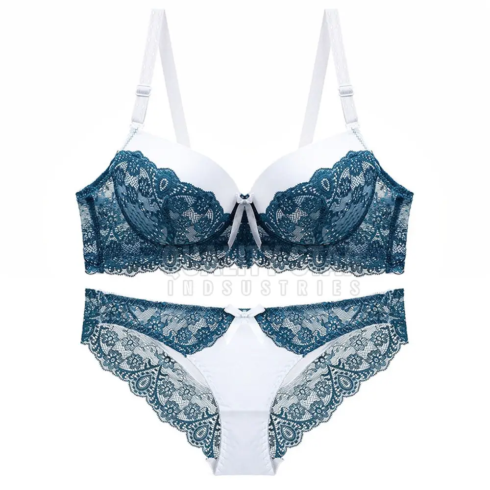 Lingerie Sexy en dentelle bleue brodée pour femme, Corset à col en V, Lingerie Sexy, offre spéciale