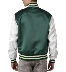 2025 New Arrival Custom Satin <b>Varsity</b> <b>Jacket</b> <b>Varsity</b> <b>Jacket</b> Satin Baseball <b>Bomber</b> <b>Varsity</b> <b>Jackets</b> for Men and <b>Women</b> OEM Serviced - Product Image 2