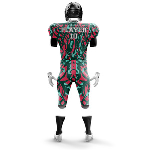 Uniforme de fútbol americano de poliéster 100% de alta calidad OEM, conjuntos de manga corta transpirable de talla grande, ropa de Color sublimada para equipos - Product Image 6