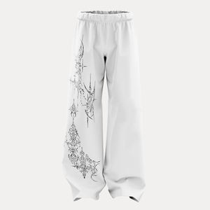 Flare <b>Trouser</b> Custom Heavy Wash Distressed <b>Baggy</b> Pants Embroidery Elastic Streetwear <b>for</b> Autumn Plaid Striped Solid 3D <b>Trouser</b> - Product Image 1