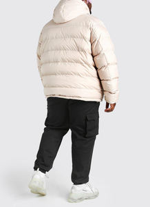 Pull à bulles d'hiver en gros Veste bouffante pour hommes par temps froid Vestes bouffantes beiges rembourrées de grande taille sur la tête - Product Image 2