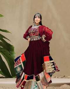 Robe afghane traditionnelle respirante longue robe afghane pachtoune Maxi robes Pathani femmes Kaboul Nuristan Tribal Kuchi porter - Product Image 2