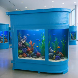 Vente en gros d'aquariums personnalisables en fibre de verre taille et forme personnalisées aquariums en acrylique pour affichage public intérieur et extérieur - Product Image 1