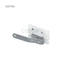 Soporte principal para cortina de 6 ruedas, lado derecho, con broches y accesorios de riel adaptador