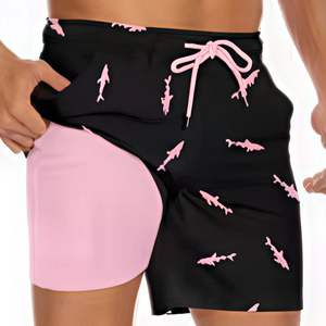 Pantalones cortos de playa informales de verano para hombre, superventas, de cintura media, de secado rápido, ecológicos, sólidos, 2025, algodón, satén, ajuste holgado, 100% - Product Image 2