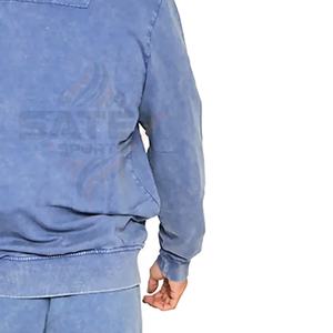 Ensemble jogging unisexe grande taille en coton uni pour l'hiver, sweat à capuche décontracté, streetwear, survêtement avec impression personnalisée - Product Image 6