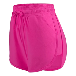 กางเกงขาสั้นสำหรับวิ่งฤดูใบไม้ร่วงแบบลำลองของผู้หญิงผ้าคอตตอนกันรอยยับง่ายสไตล์วินเทจธรรมดาผ้าโพลีเอสเตอร์กันน้ำ - Product Image 1