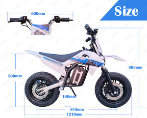 Minimoto Eléctrica Todoterreno de 10 Pulgadas para Niños, Potente, con Motor sin Escobillas de 48V, Cuadro de Acero, Arranque a Patada, Monocilíndrica, 61-80km/h - Product Image 2