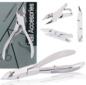 Professionnel 13 cm Satin mat finition acier coupe-ongles lame incurvée coin pinces ongles doigts outil de soin des pieds - Product Image 2