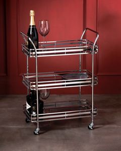 High Quality Metal Serving <b>Trolley</b> With Smooth Finish Durable Structure And Easy Mobility For Daily Use - Product Image 5