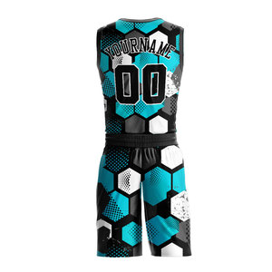 Conjuntos de uniformes de baloncesto transpirables sublimados de talla grande, personaliza tu propio nombre de equipo o logotipo de marca, ropa deportiva al por mayor - Product Image 6