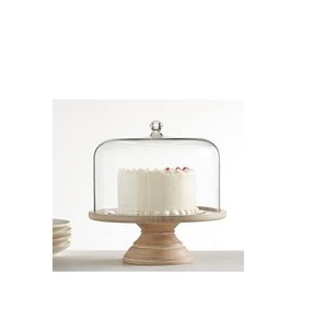 Wooden <b>Cake</b> <b>Stand</b> Round Dessert <b>Stand</b> <b>White</b> <b>Cake</b> <b>Stand</b> for Parties for Acrylic Lid With Wood Base Party Ware Use - Product Image 6