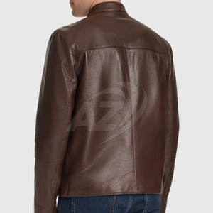 แจ็กเก็ตหนังคอตั้งสำหรับผู้ชายทำจากวัสดุที่ดีที่สุด - Product Image 2