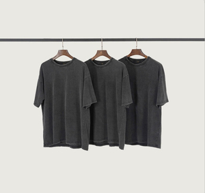 เสื้อยืดวินเทจซักได้ทั้งชายและหญิงเสื้อยืดหนัก260กรัมลายหินว่างเปล่าออกแบบโลโก้ได้ตามต้องการ - Product Image 5