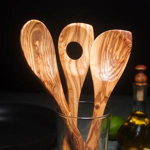 Eco-Friendly Non-Stick Teak Wood Utensils <b>Wooden</b> <b>Spoons</b> for Serving and <b>Cooking</b> Tool Set - Product Image 3