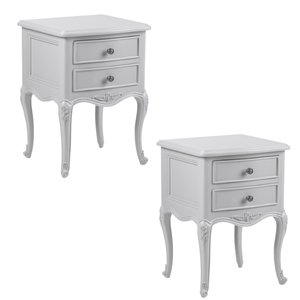 High Quality French Design Sideboard Or Bedside With Two Drawers <b>White</b> Color Wooden Furniture Direct Factory - Product Image 2