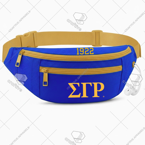 Sigma Gamma Rho Sorority Fanny Pack <b>Women's</b> Stylish <b>Travel</b> Belt <b>Bag</b> Ready To ship Top Quality Waist Belt - Product Image 1