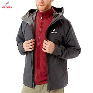 Chaqueta Impermeable de Lona con Capucha para Hombre, Uso en Exteriores, MOQ Bajo, Marca Privada, Nuevo Diseño, Invierno, Ecológica, Transpirable, Logotipo Frontal - Product Image 3