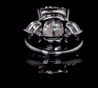 Bague sertie de diamants roses vifs fantaisie de 8,18 ct, cultivés en laboratoire, VS1, certifiée IGI 582359543, argent plaqué or 14k/18k, pour femmes