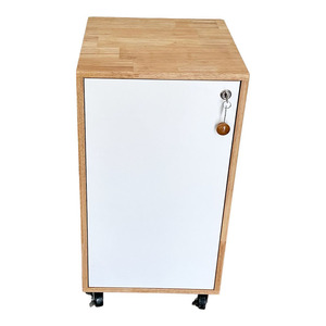 3-<b>Drawer</b> Mobile Personal Locker 40x40x75cm Natural Wood TCN68037 Storage <b>Unit</b> - Product Image 2