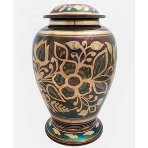 Gravure en laiton nickelé Design moderne, urne de crémation, cendres funérailles, meilleure vente, cendres humaines, urne fabriquée à la main - Product Image 2