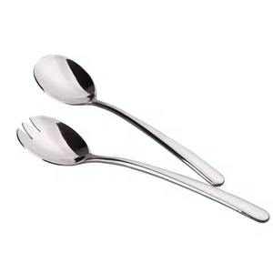 Ensemble de serveurs à salade en acier inoxydable or rose avec poignées forgées à la main pour la cuisine et la salle à manger - Product Image 4