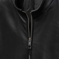Nouvelle Arrivée 2026 OEM – Blouson Unisexe en Cuir Véritable pour Homme, Design Color Block, Col Montant, Haute Qualité, Vente en Gros