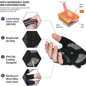 Gran oferta, cinturón, muñeca, guantes de gimnasio, entrenamiento, guantes de levantamiento de pesas, agarre fuerte, deportes, guantes de entrenamiento cruzado para Unisex de alta calidad. - Product Image 6