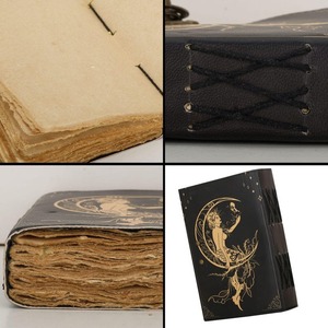 Mua làm bằng tay da dập nổi Quyển phác thảo cổ điển retro công thức ma thuật cầu nguyện bằng văn bản chăm sóc sức khỏe đạn đám cưới tinh thần Tạp Chí Nhật Ký - Product Image 6