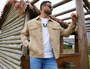 Vestes en jean pour hommes de couleur personnalisée de haute qualité à séchage rapide et respirante avec logo avant pour l'hiver-Tarif de gros - Product Image 6