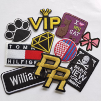 YH-IS027-Embroidered Badges Designer Nom Personnalisé Fer Logo De Luxe Personnalisé Lumineux Chenille Broderie Patchs pour Vêtements