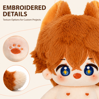 Peluche personnalisée renard mini 10 cm, personnage animal aux poils orange, jouet en peluche doux, OEM ODM, vente en gros
