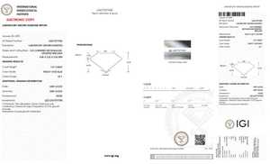 Diamante Cultivado en Laboratorio de 1.5 Quilates, Corte Radiante, Azul Intenso, Claridad VS, Certificado IGI, Diamante Suelto para Fabricación de Anillos - Product Image 2