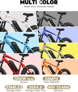 Bici elettrica da corsa con pneumatici grassi per adulti-28mph Mountain Ebike con motore Brushless di picco 1200W, batteria rimovibile 499Wh - Product Image 2