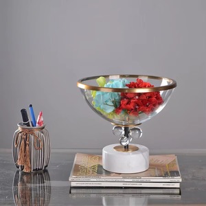 Bol décoratif moderne avec support, pièce maîtresse de table élégante pour la maison, le salon et la cuisine. - Product Image 6