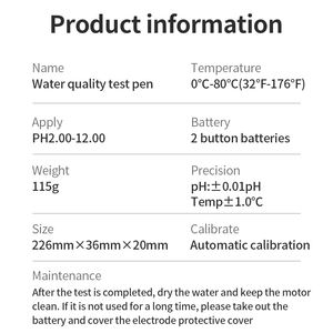 Compteur de stylo d'essai de PH portable AZ8694 de haute précision - Product Image 3