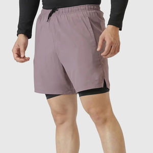 Quick Dry Elastic Waist Workout <b>Shorts</b> for <b>Men</b> with Built-in <b>Compression</b> and Woolen Fabric for Fitness & Running - Product Image 1