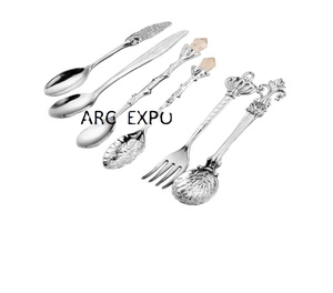 Ensemble de couverts perlés design élégant unique Grande décoration en métal argenté Ensemble de couverts fantaisie fête élégante à un prix abordable - Product Image 1